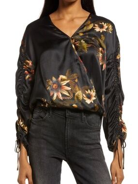 AllSaints Preslie Avifauna Sunflower Top